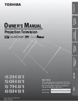 Toshiba 42H81 Owner'S Manual preview