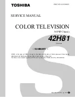 Preview for 1 page of Toshiba 42H81 Service Manual