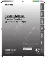 Toshiba 42H83 Owner'S Manual preview