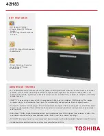 Preview for 1 page of Toshiba 42H83 Specifications
