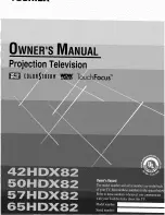 Toshiba 42HDX82 Owner'S Manual preview