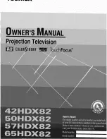 Toshiba 42HDX82 Owner'S Manual предпросмотр