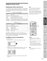 Предварительный просмотр 17 страницы Toshiba 42HDX82 Owner'S Manual