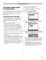 Предварительный просмотр 25 страницы Toshiba 42HL196 - 42" LCD TV Operating Manual