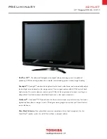 Preview for 1 page of Toshiba 42HL67 - 42" LCD TV Specification