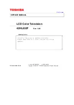 Toshiba 42HL833F Service Manual предпросмотр