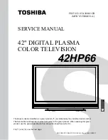 Toshiba 42HP66 - 42" Plasma TV Service Manual preview