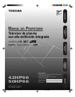 Toshiba 42HP66 - 42" Plasma TV (Spanish) Manual De Usuario preview