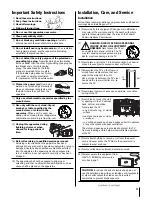 Preview for 3 page of Toshiba 42HP83 Owner'S Manual