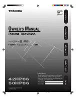 Предварительный просмотр 1 страницы Toshiba 42HP86 Owner'S Manual