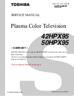 Preview for 1 page of Toshiba 42HPX95 - 42" Plasma Panel Service Manual