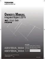 Предварительный просмотр 1 страницы Toshiba 42RV550A Owner'S Manual