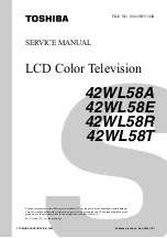 Toshiba 42WL58A Service Manual preview