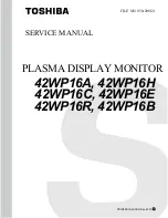 Preview for 1 page of Toshiba 42WP16A Service Manual