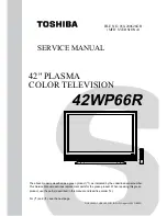 Preview for 1 page of Toshiba 42WP66R Service Manual