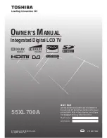 Preview for 1 page of Toshiba 42XL700A Owner'S Manual