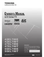 Toshiba 42XL700E Owner'S Manual предпросмотр