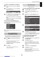 Preview for 61 page of Toshiba 42YL863B Owner'S Manual