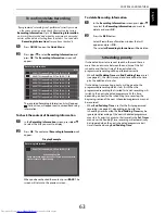 Preview for 63 page of Toshiba 42YL863B Owner'S Manual