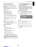 Preview for 69 page of Toshiba 42YL863B Owner'S Manual