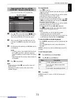 Preview for 73 page of Toshiba 42YL863B Owner'S Manual