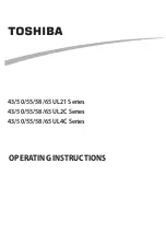 Preview for 1 page of Toshiba 43 UL21 Series Operating Instructions Manual