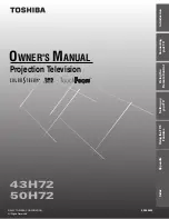 Toshiba 43H72 Owner'S Manual preview