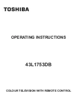 Toshiba 43L1753DB Operating Instructions Manual preview