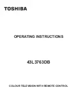 Preview for 1 page of Toshiba 43L3763DB Operating Instructions Manual