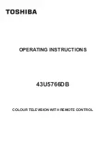 Toshiba 43U5766DB Operating Instructions Manual preview