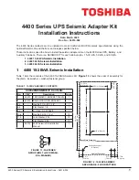 Preview for 1 page of Toshiba 4400 15-30kVA Seismic Installation Instructions Manual