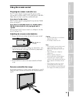 Предварительный просмотр 17 страницы Toshiba 46HM84 - 46" Rear Projection TV Owner'S Manual