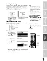 Предварительный просмотр 47 страницы Toshiba 46HM84 - 46" Rear Projection TV Owner'S Manual