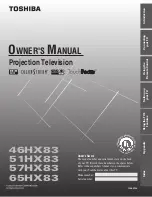 Toshiba 46HX83 Owner'S Manual предпросмотр