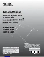 Предварительный просмотр 1 страницы Toshiba 46UX600U Owner'S Manual