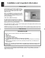 Предварительный просмотр 4 страницы Toshiba 46WM48 Series Owner'S Manual