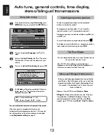 Предварительный просмотр 12 страницы Toshiba 46WM48 Series Owner'S Manual