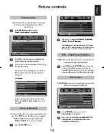 Предварительный просмотр 15 страницы Toshiba 46WM48 Series Owner'S Manual