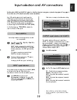 Предварительный просмотр 19 страницы Toshiba 46WM48 Series Owner'S Manual