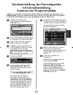 Предварительный просмотр 61 страницы Toshiba 46WM48 Series Owner'S Manual