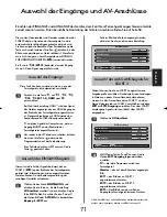 Предварительный просмотр 71 страницы Toshiba 46WM48 Series Owner'S Manual