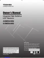 Toshiba 46WX800U Owner'S Manual preview