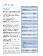 Preview for 2 page of Toshiba 47LX196 Specifications