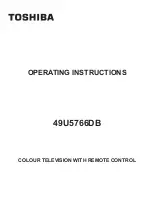 Preview for 1 page of Toshiba 49U5766DB Operating Instructions Manual