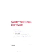 Preview for 1 page of Toshiba 5005-S504 User Manual