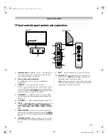 Предварительный просмотр 11 страницы Toshiba 50HM67 - 50" Rear Projection TV Owner'S Manual