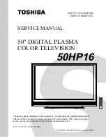 Preview for 1 page of Toshiba 50HP16 Service Manual