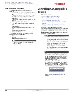 Preview for 58 page of Toshiba 50L711M18 Manual