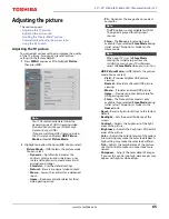 Preview for 65 page of Toshiba 50L711M18 Manual