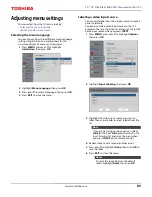 Preview for 83 page of Toshiba 50L711M18 Manual